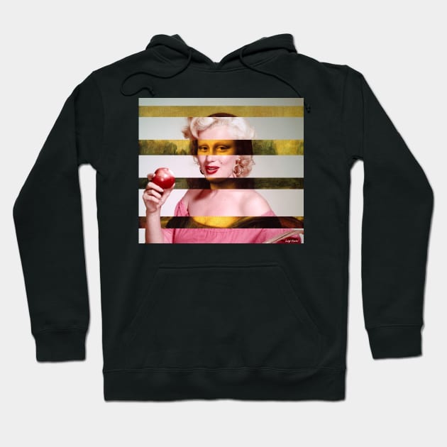 Leonardo Mona Lisa and Marylin Monroe Hoodie by luigi-tarini